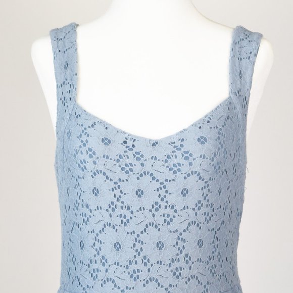 Anthropologie Deletta Silverfield Blue Sweetheart Dress w/ Cut Out Size S, Small - Picture 7 of 12